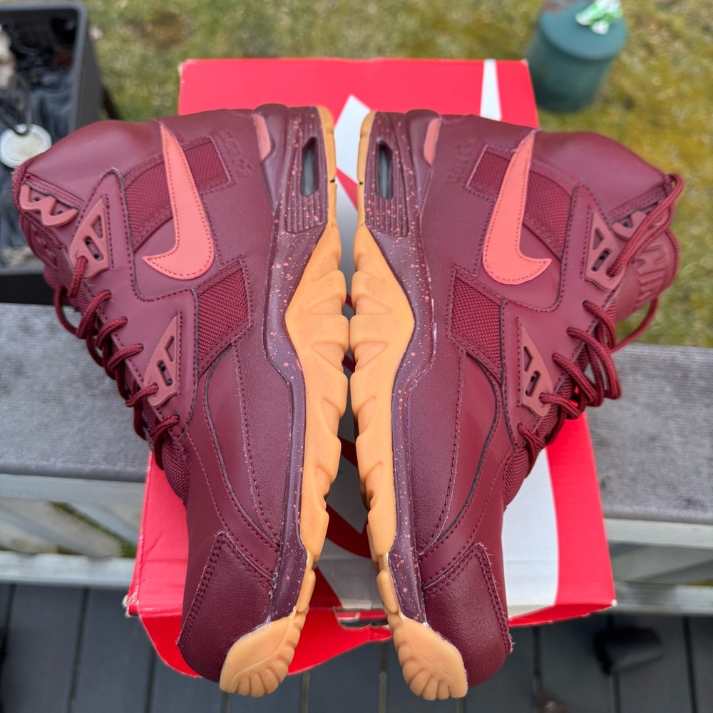 Nike Air Trainer SC High Maroon and Orange Athletic Shoes - Picture 2 of 7